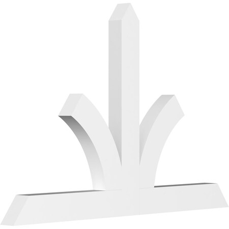 Ekena Millwork Richland Architectural Grade PVC Gable Bracket, 72"W x 48"H x 4"D x 6"F, 16/12 Pitch GBP072X48X0406RIC00